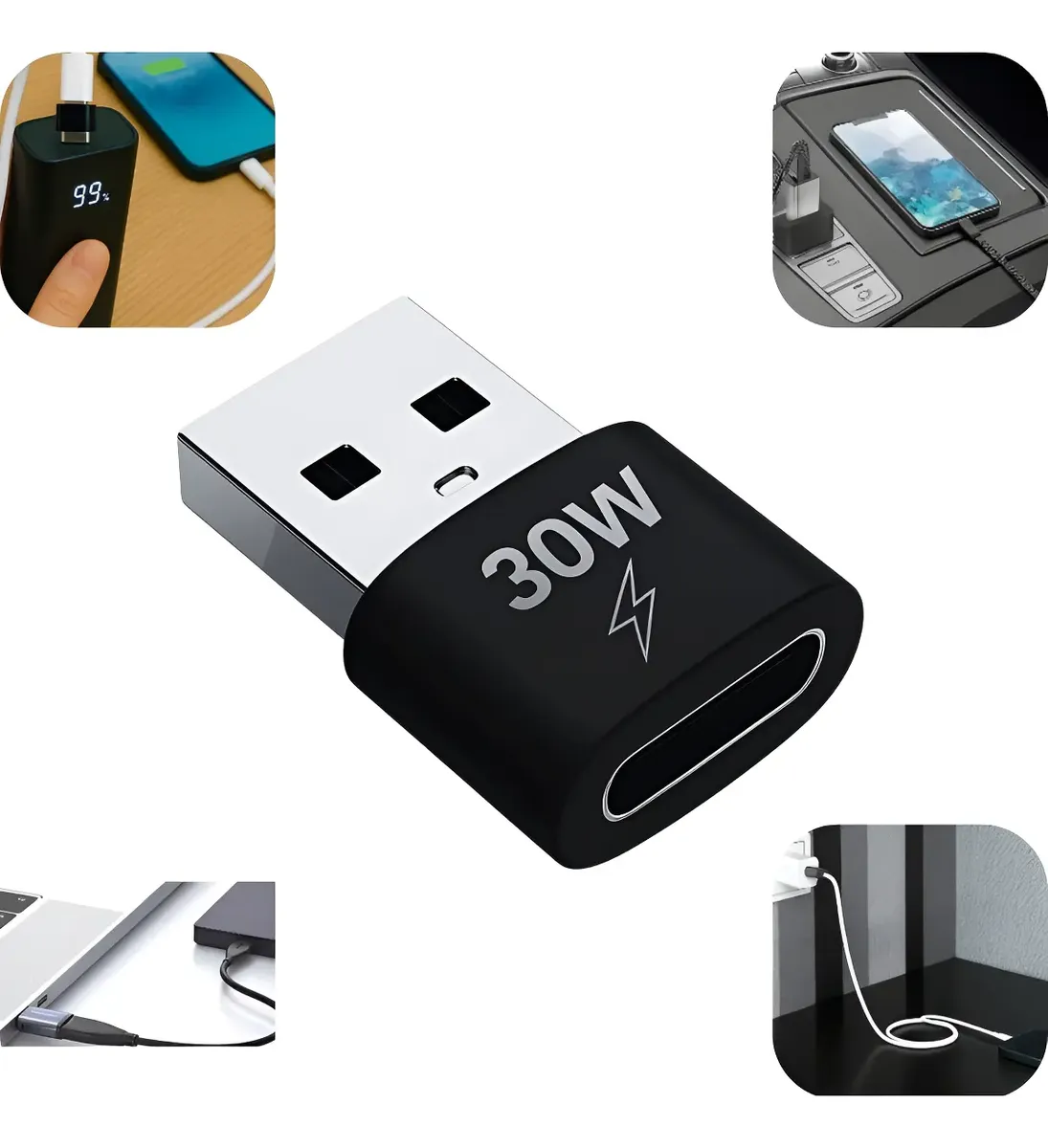 Carregue seu smartphone com o adaptador USB-C
